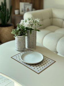 مفارش صحون ورقية (فستقي فاتح)
